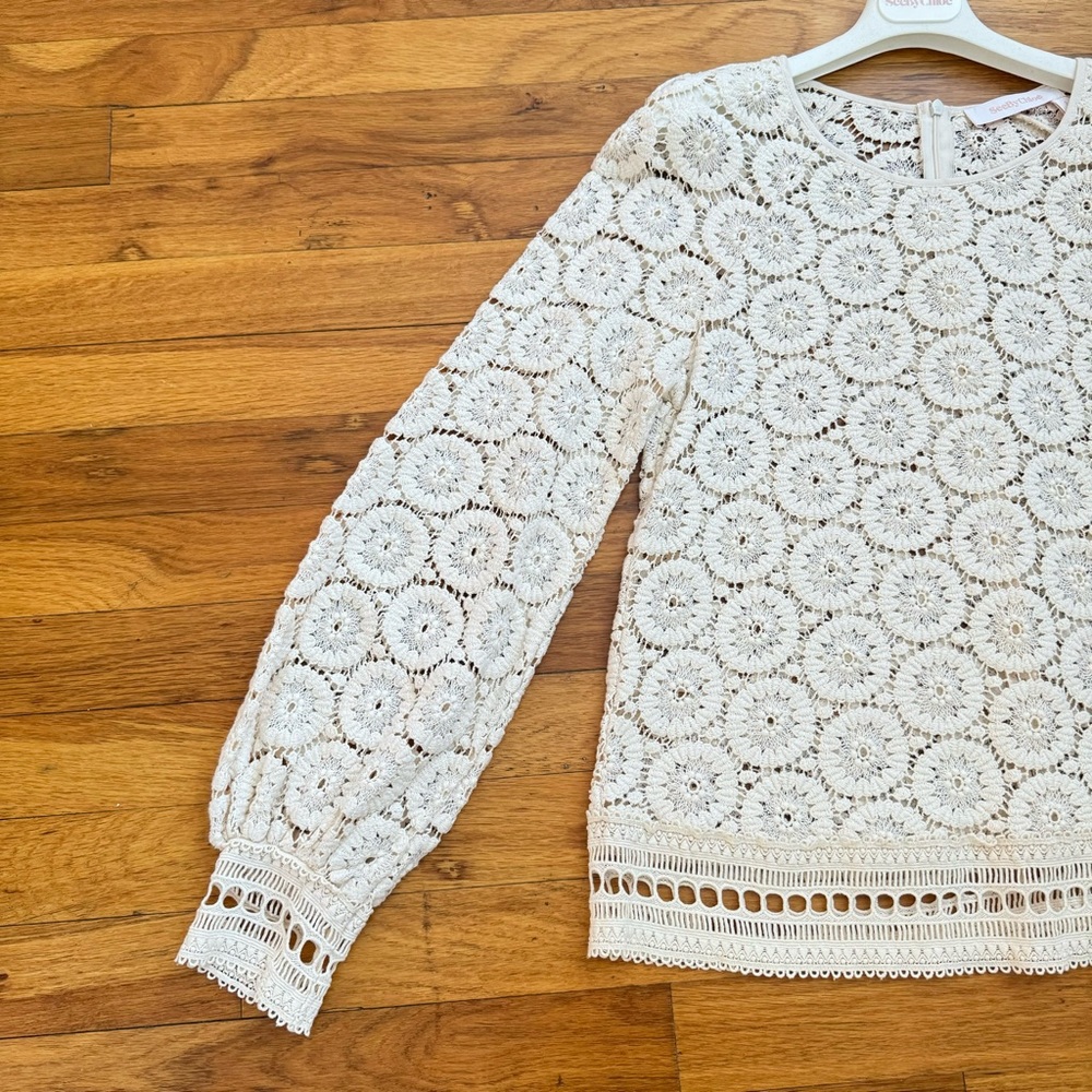 Chloe Cream Balloon Sleeve Top - Size XS/S (EU 36) - Picture 8 of 12